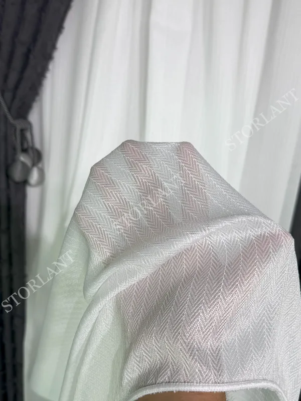 Soft Zigzag Bambu Düz Tül Perde 1/3 Sık Pileli, Ütü Gerektirmez | En Çok Tercih Edilen Model